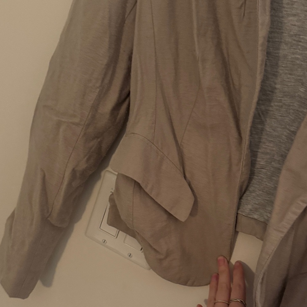 ❌LAST CHANCE❌ Apt. 9 Light Taupe Open-Front Women's Pocket Blazer - Picture 2 of 6
